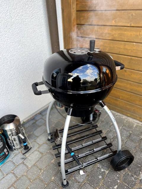 Kettle barbecue on the terrace