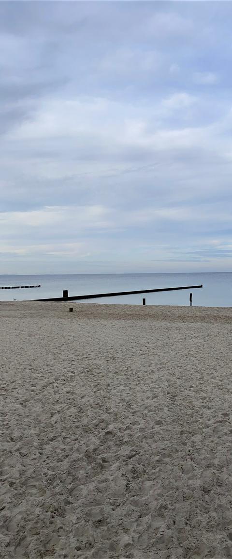 Empty Baltic beach in Zempin in the morning